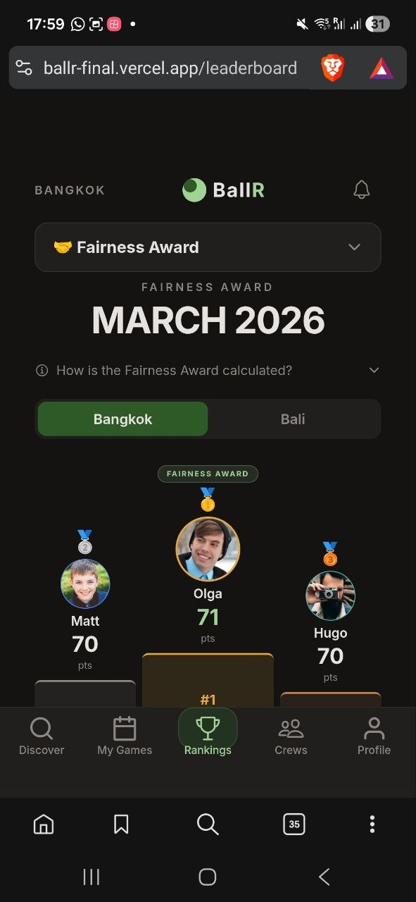 BallR Fairness Award